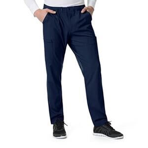 🔥 NEW Carhartt Men’s Force Modern Fit Twill Straight Leg Scrub Pants Blue 2XL